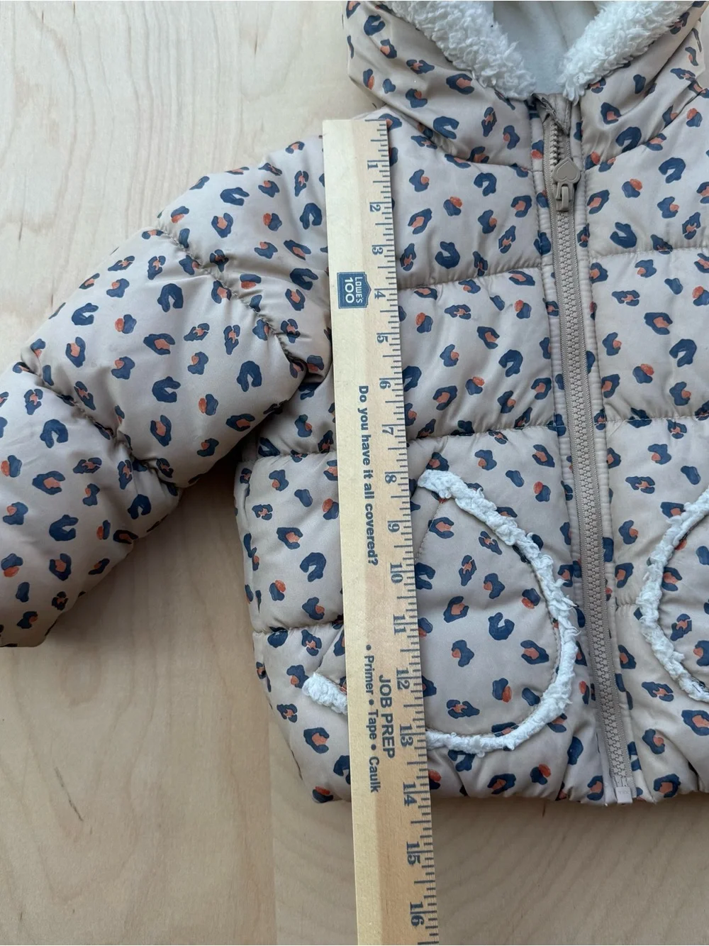 Just One You by Carters Leopard Print Puffer Jacket Fleece Lined Animal Ears 2T